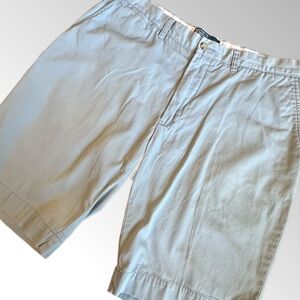 Polo Ralph Lauren Shorts Men’s Size‎ 36 Blueish Gray Flat Front 100% Chinos